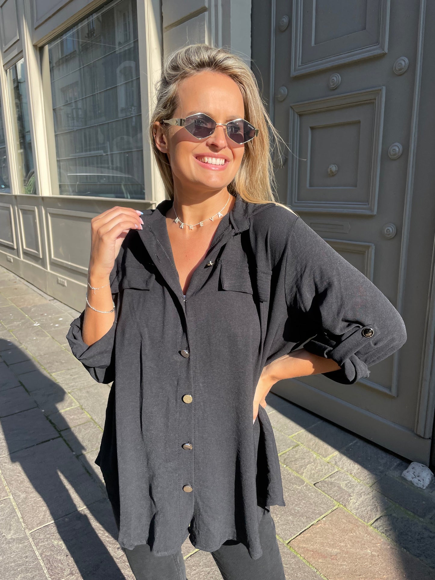 Chemise ample Jeanne noire