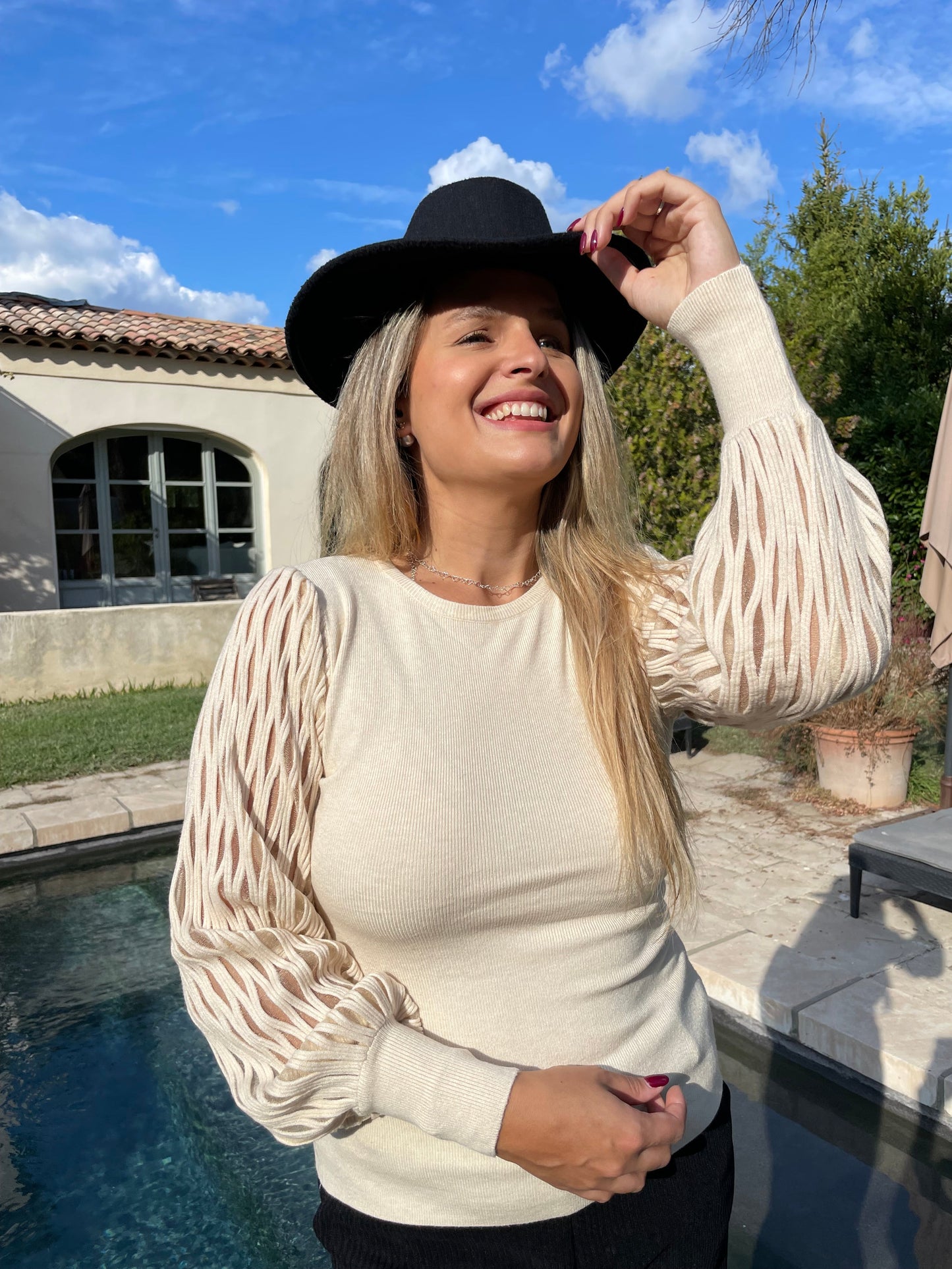 Pull Lise beige