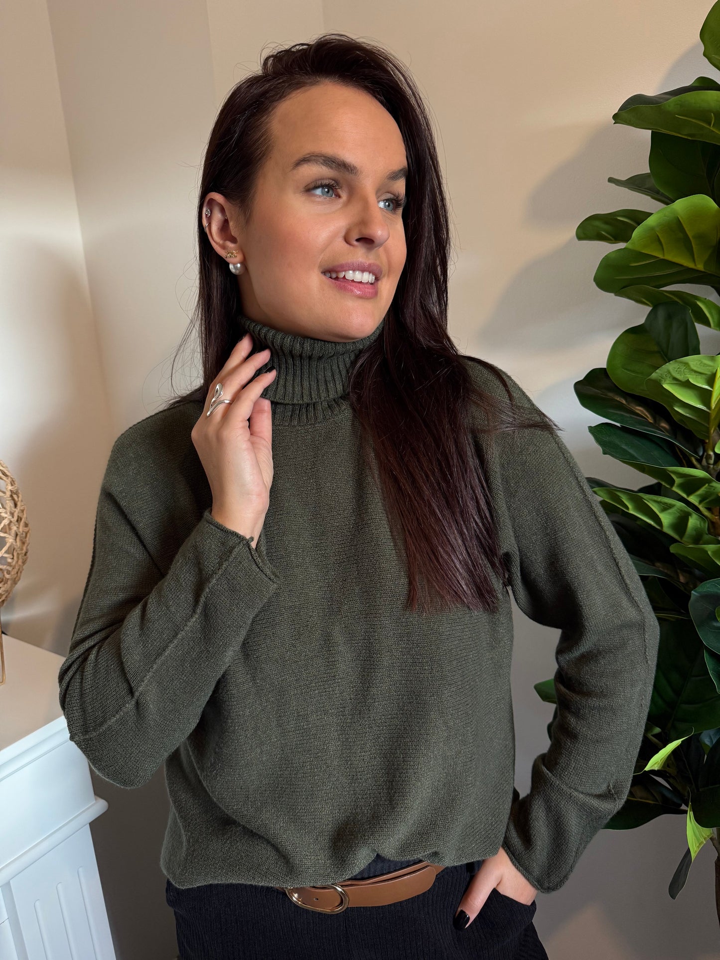 Pull Roxane kaki