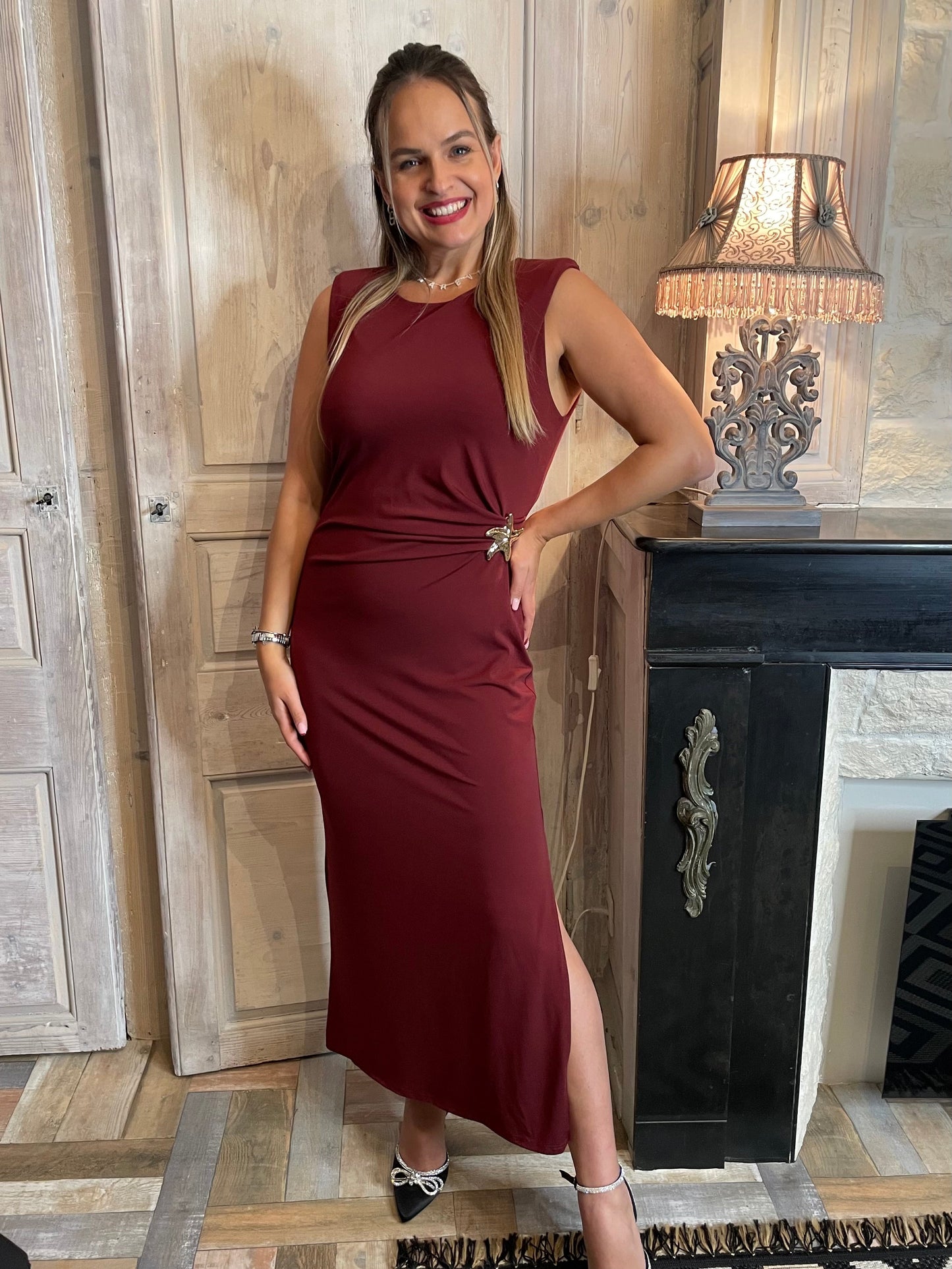 Robe mermaid bordeaux