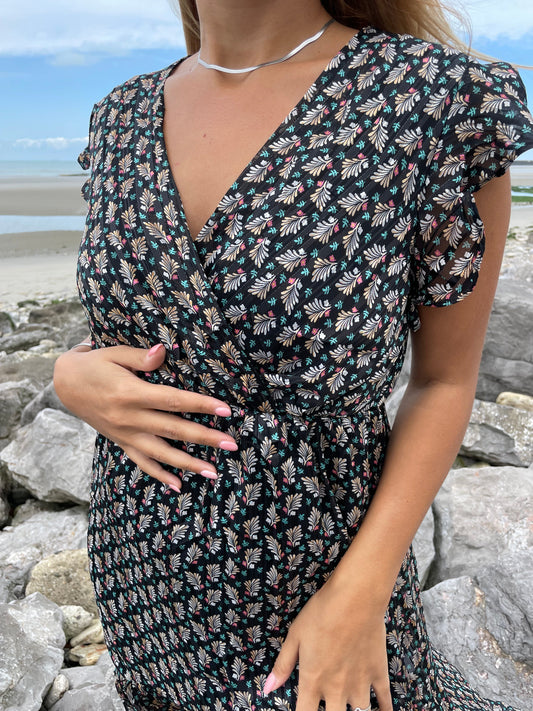 Robe asymétrique noire