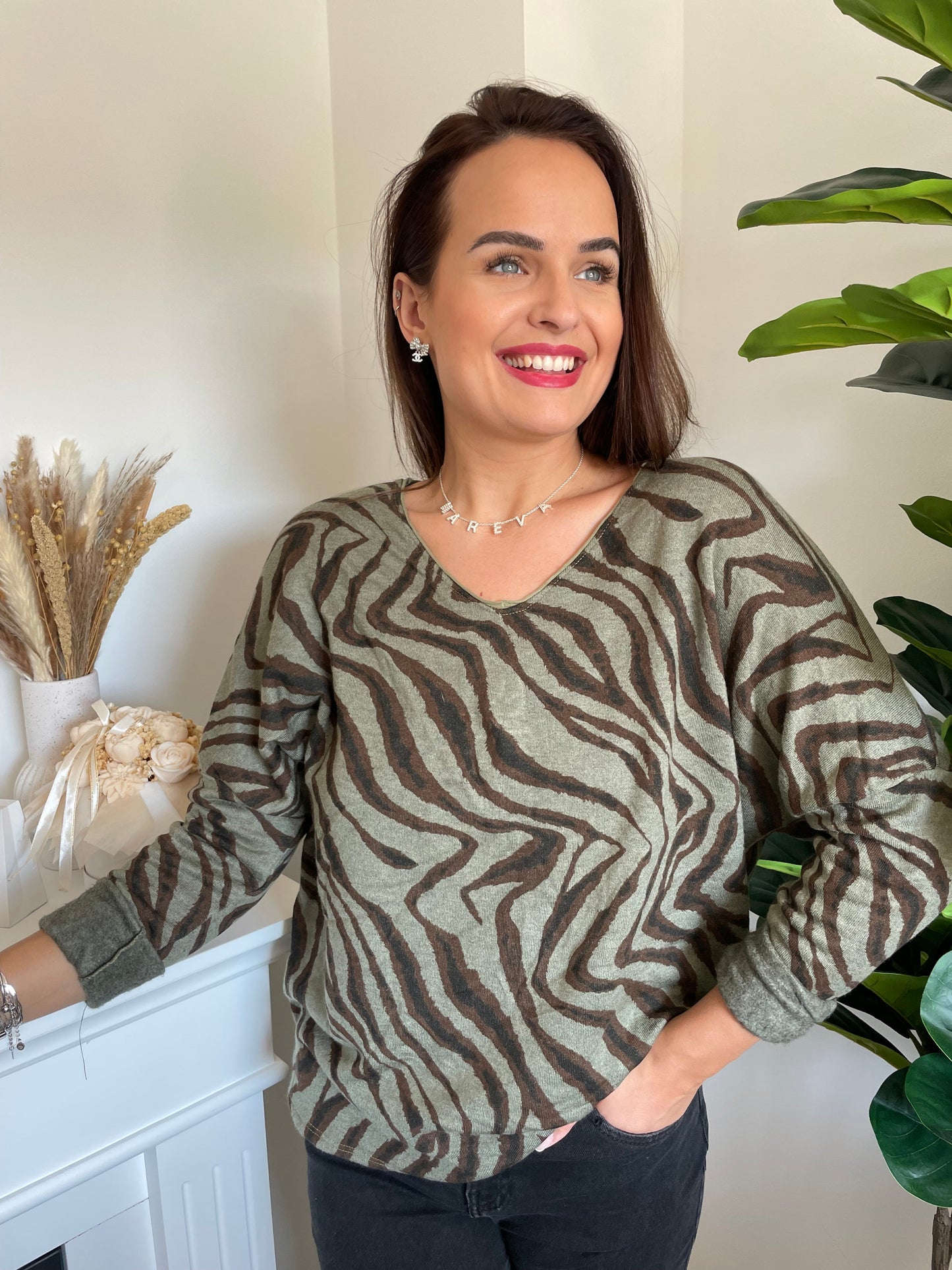 Pull Zoé kaki