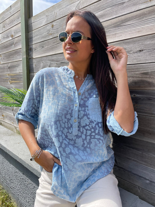 Chemise Leonie bleue