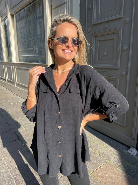 Chemise ample Jeanne noire