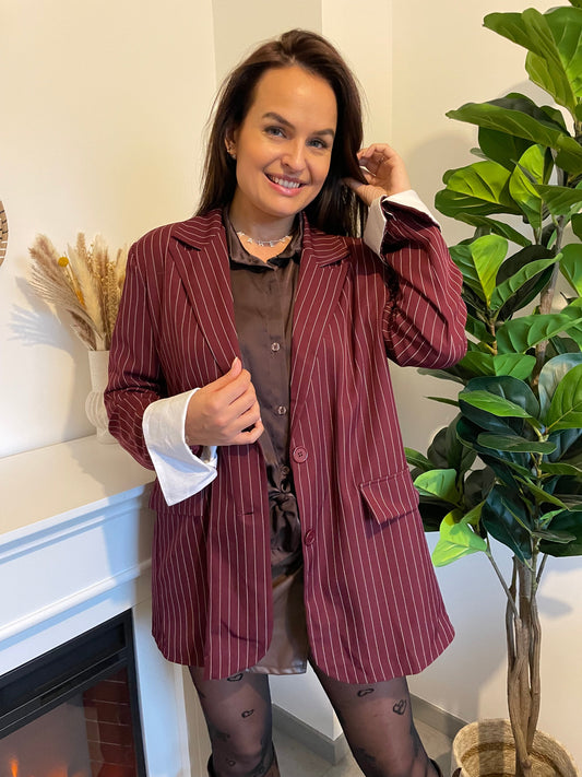 Blazer long bordeaux