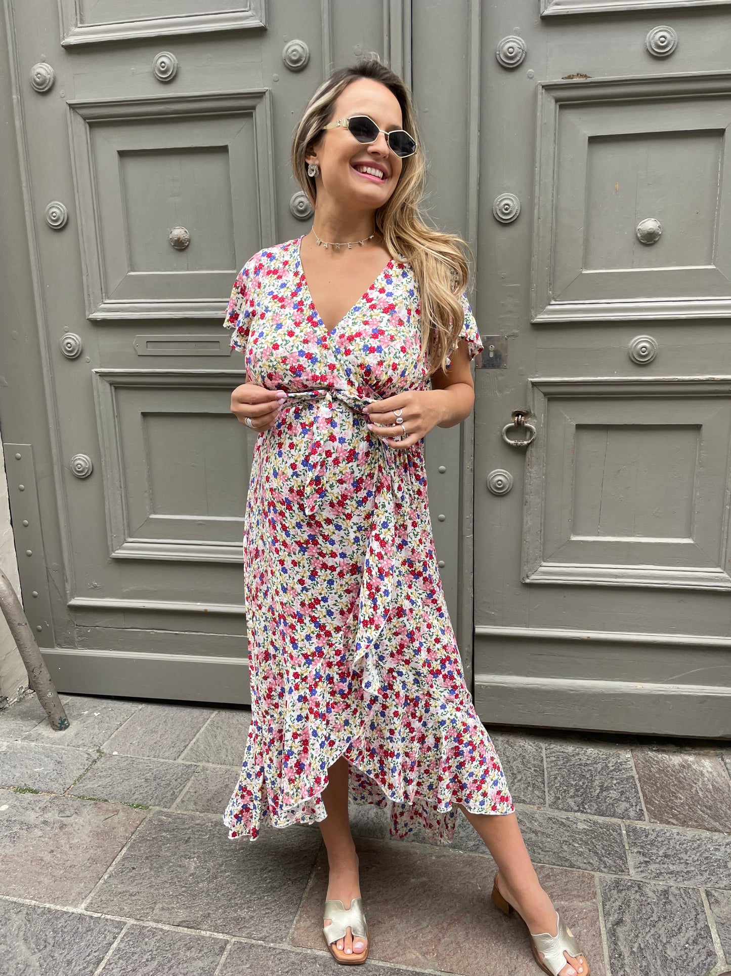 Robe Flowers blanche