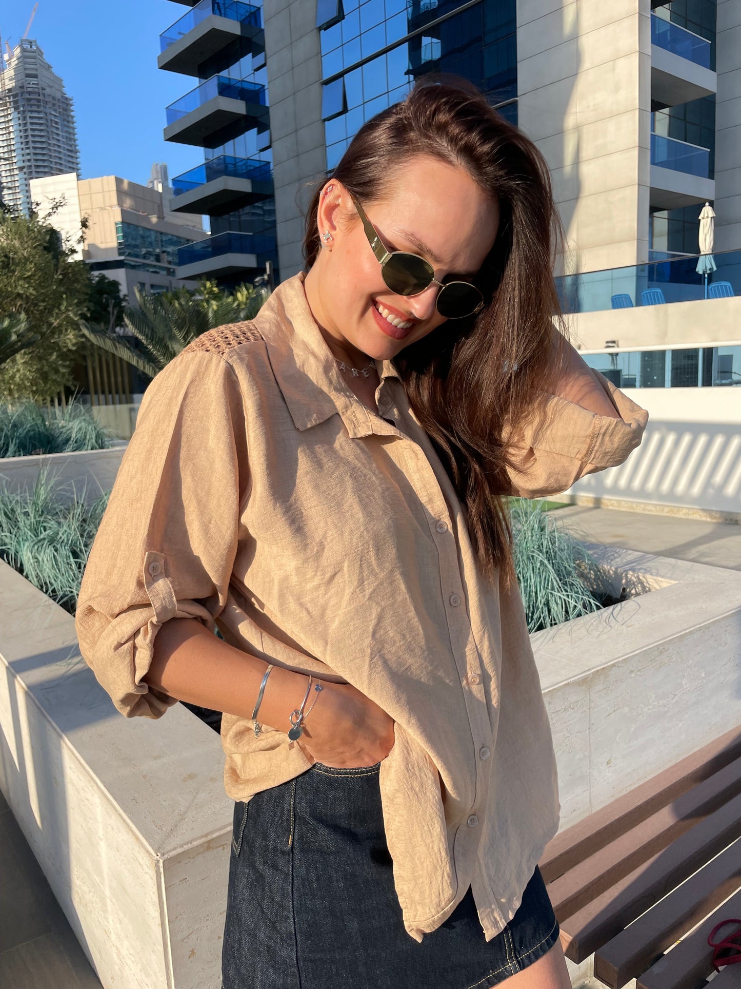 Chemise Emily camel