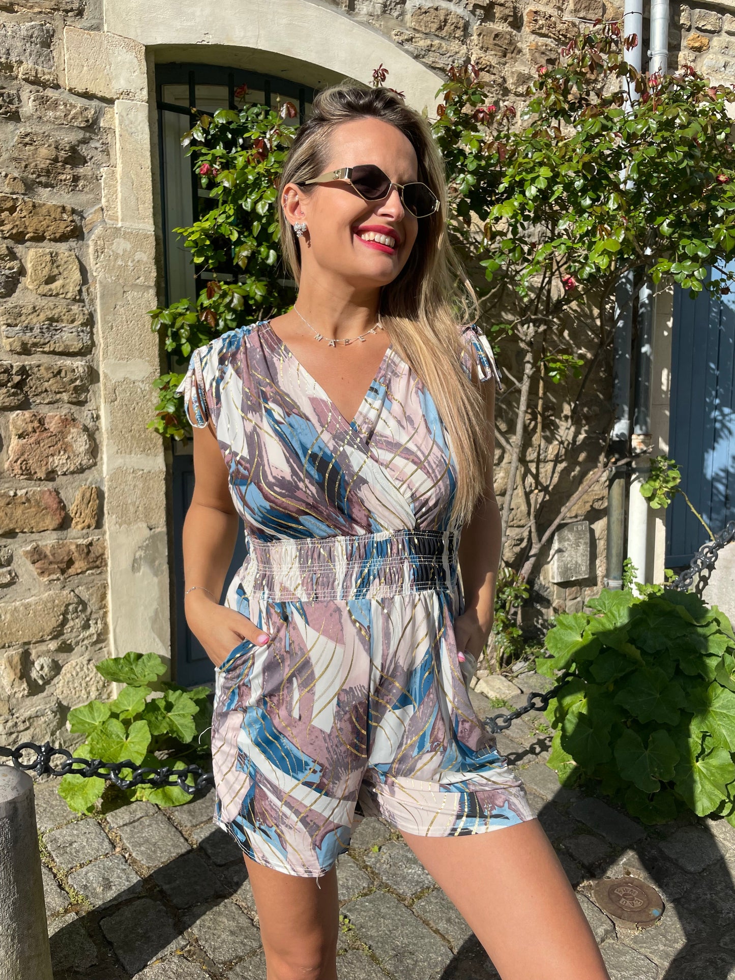 Combishort Noémie Bleue ciel