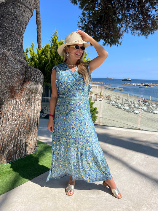 Robe Ibiza bleue